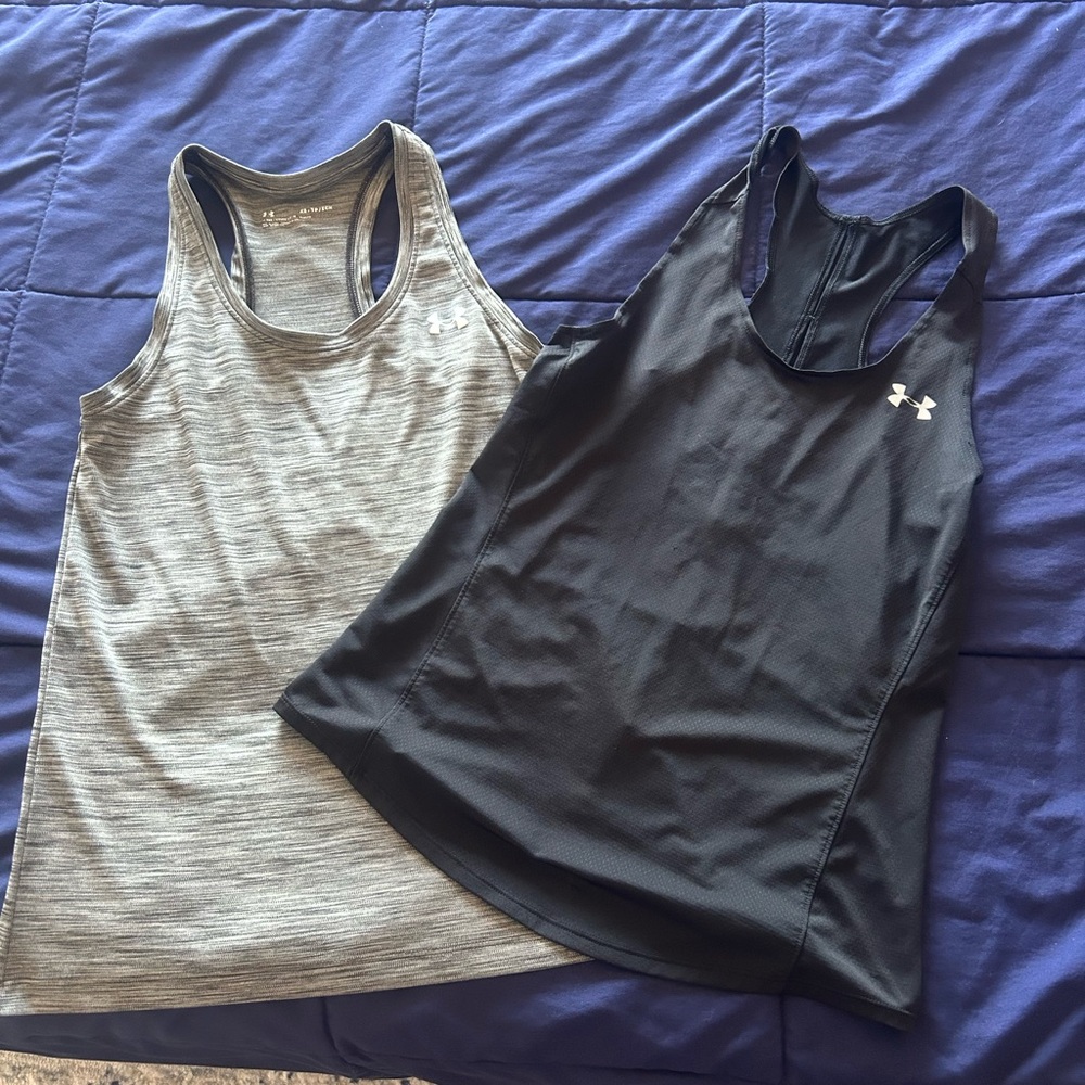 Under Armour Women's Gray and Black Tank Duo
